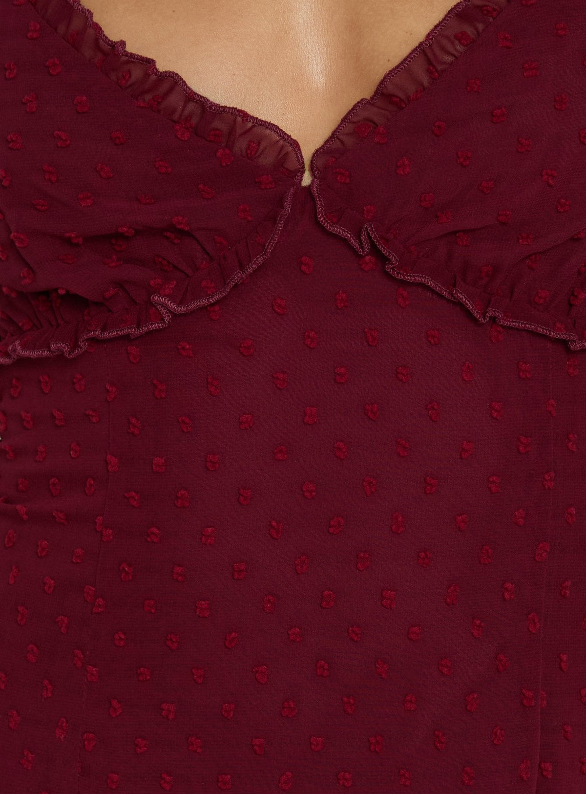 Angel Antics Halter Mini Dress Burgundy