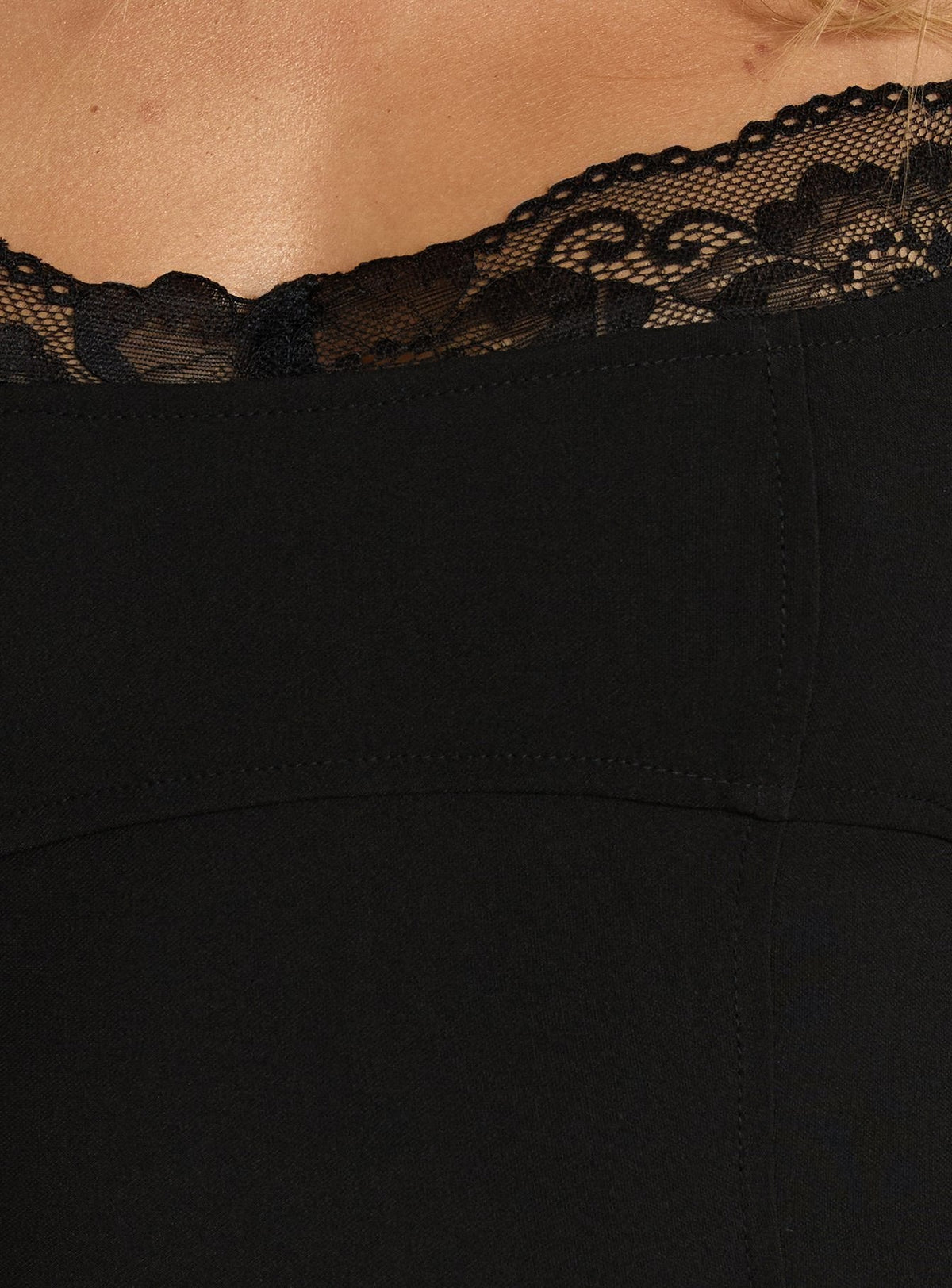 Elsena Lace Detail Mini Dress Black
