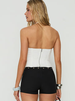 Sherah Neckholder-Korsett-Top Weiß