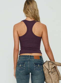 Daily Define Racerback Tank Top Aubergine