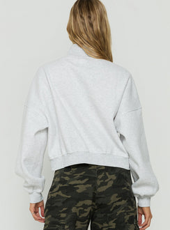 Anyya Funnel Neck Crew Jumper Grey Marle