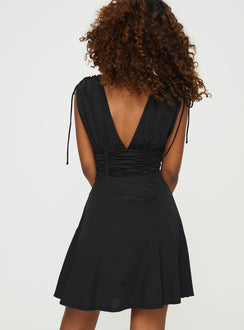 product Princess Polly Asymmetric Neckline  Waltz Mini Dress Black