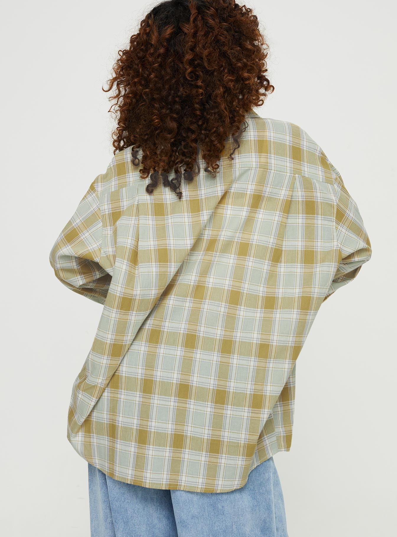 product Princess Polly Full Sleeves Square Neck  Tollen Top Green Check