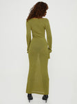 product Princess Polly High Neck  Balart Long Sleeve Maxi Dress Green