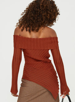 Cloud Sweater Rust Princess Polly  long 