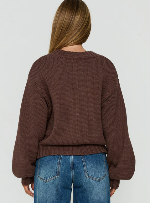 Edern Strickjacke Schoko