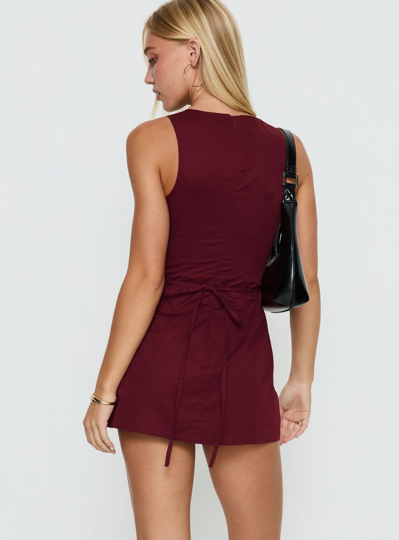 Etiquette Playsuit Burgundy