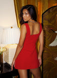 Bombshell Mini Dress Red Petite