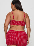 Slumber Pointelle Sleep Bralette Red Curve