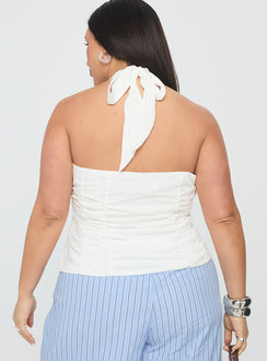 Nataliya Halter Top White Curve