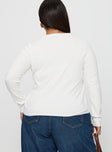 Lauraine Cardigan White Curve