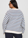 Karolyn Sweater Blue Stripe Curve