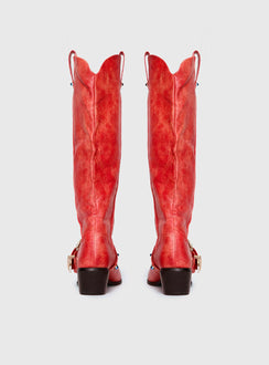 Rhode Cowboy Boots Red