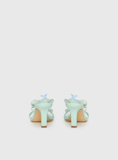 Azira Flower Detail Heels Blue