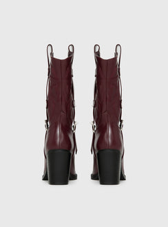 Cypress Western Boots Burgundy