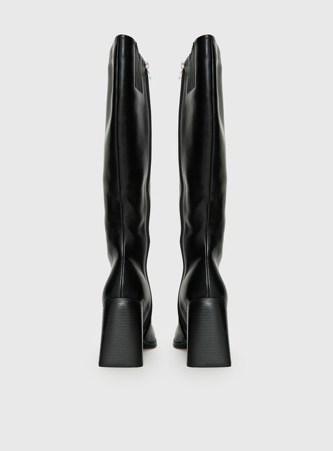 Renzo Knee High Boots Black