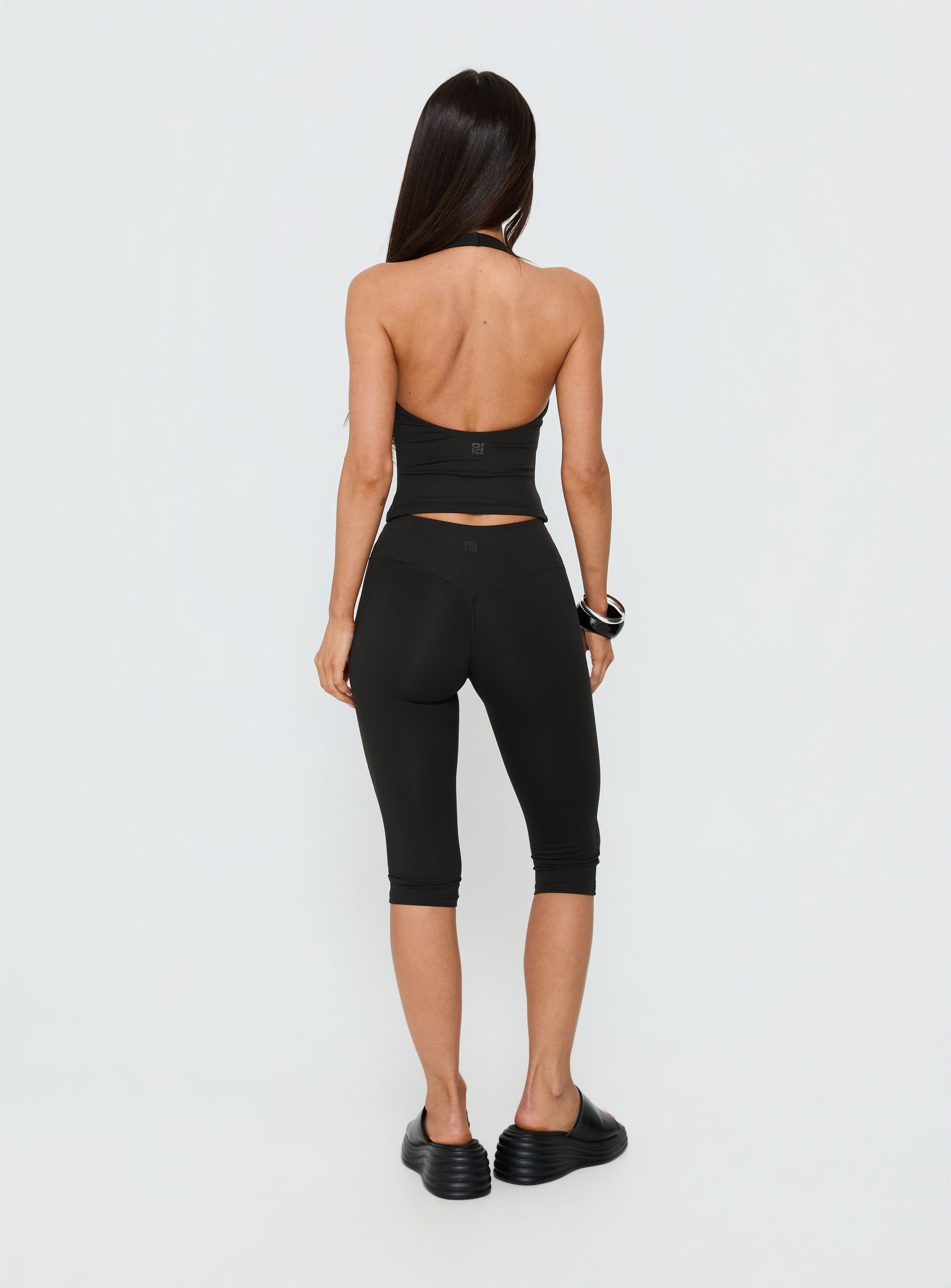 Power Hour Active Capri Leggings Schwarz
