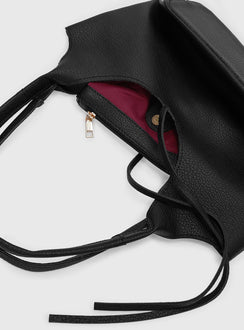 Nonstop Bow Detail Shoulder Bag Black