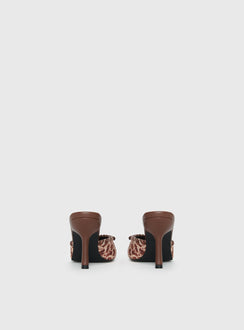 Boardroom Pointed Toe Heels Caramel Cow