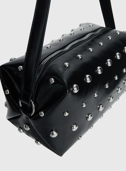 Layton Studded Shoulder Back Black