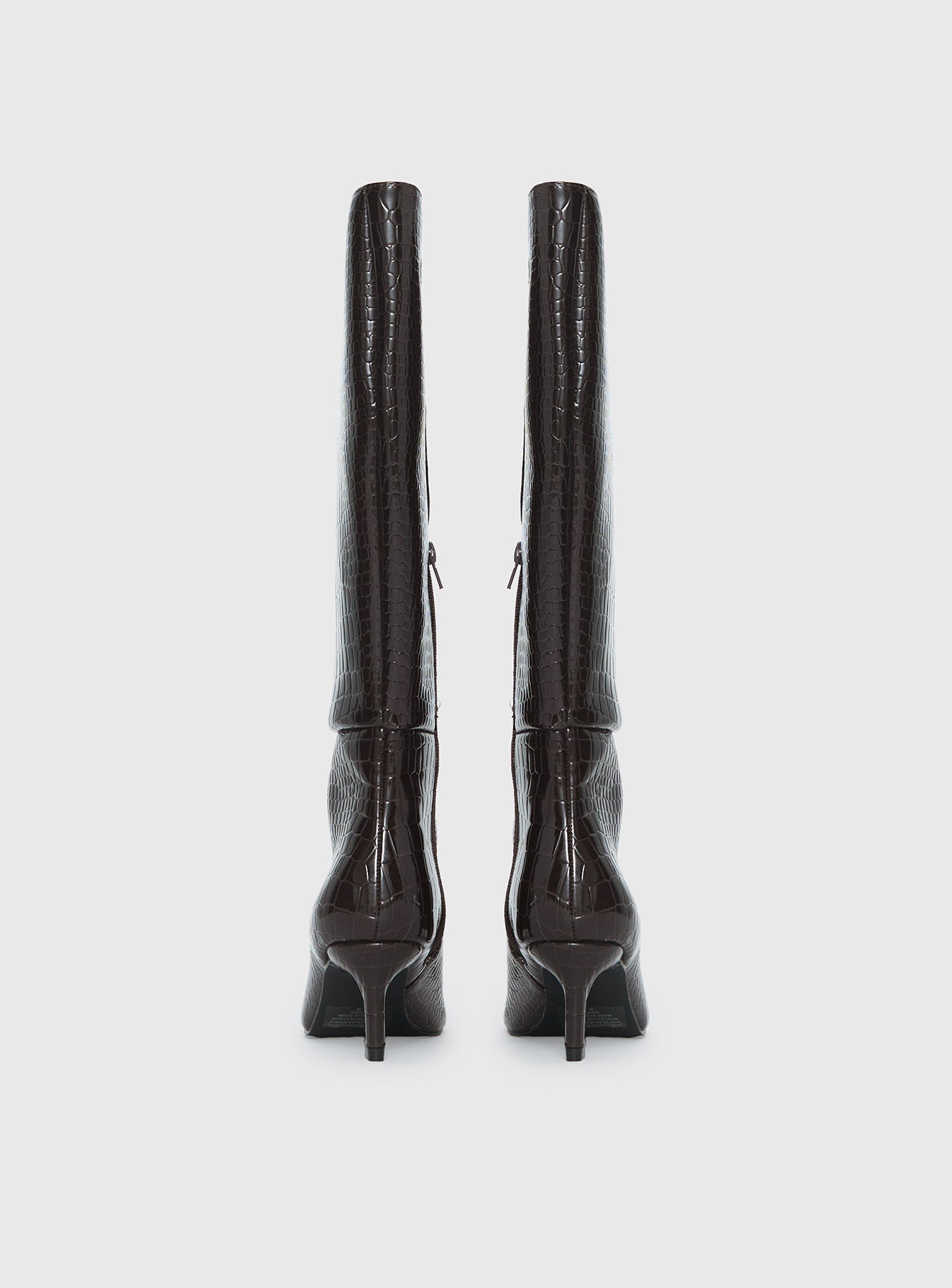 Therapy Dove Knee High Boots Chocolate Croc