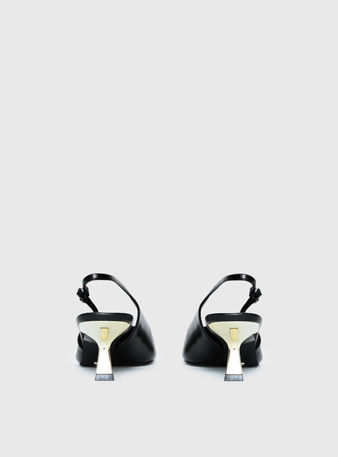 Billini Anaya Pointed Toe Heels Black / Gold