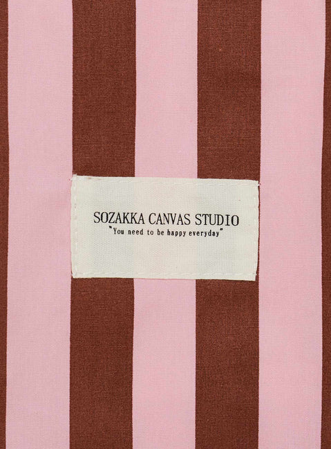 Striped tote bag Fixed straps, internal pocket, boning structure Good stretch, unlined 