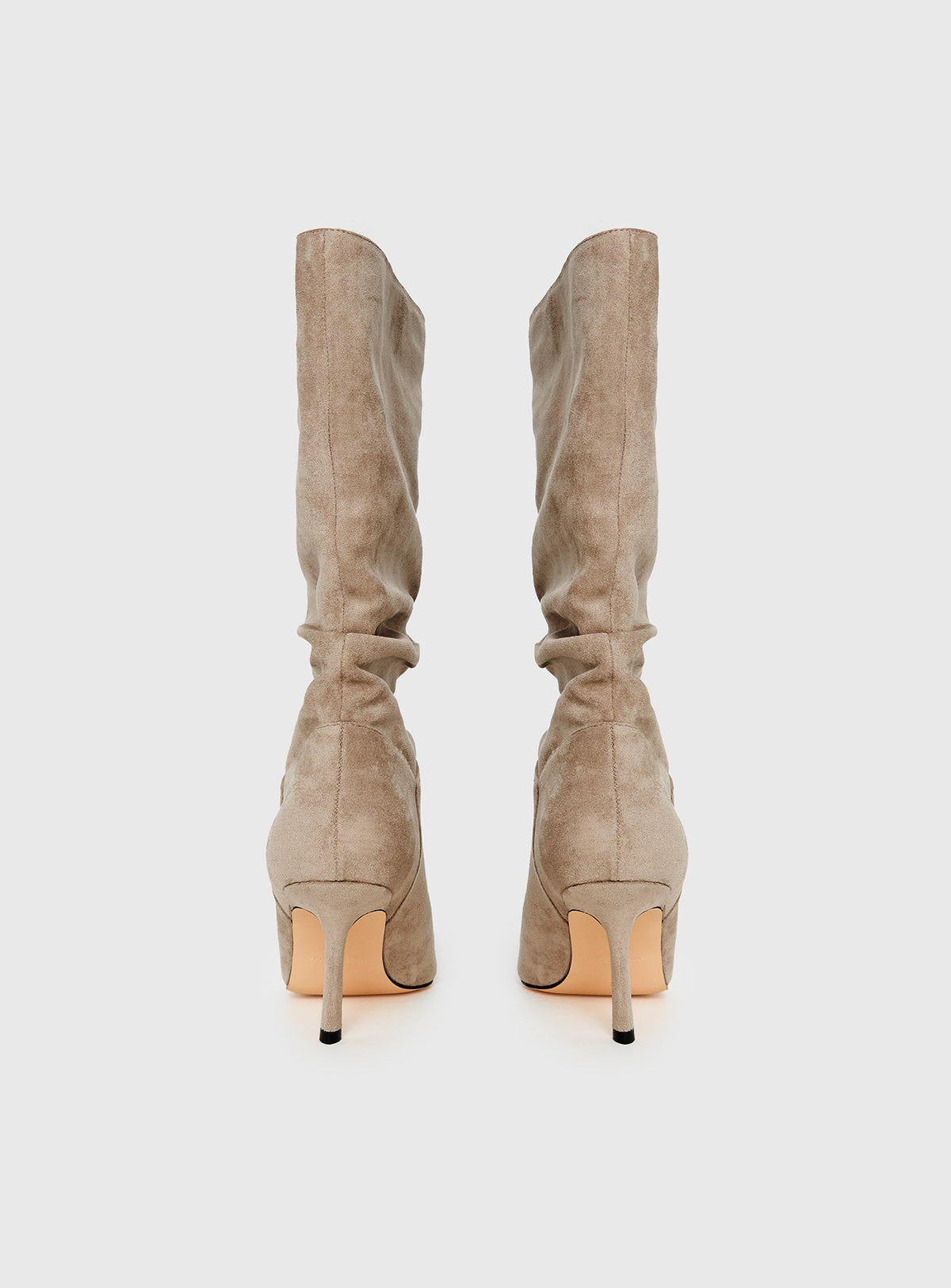 Such A Charmer Faux Suede Scrunch Boot Taupe