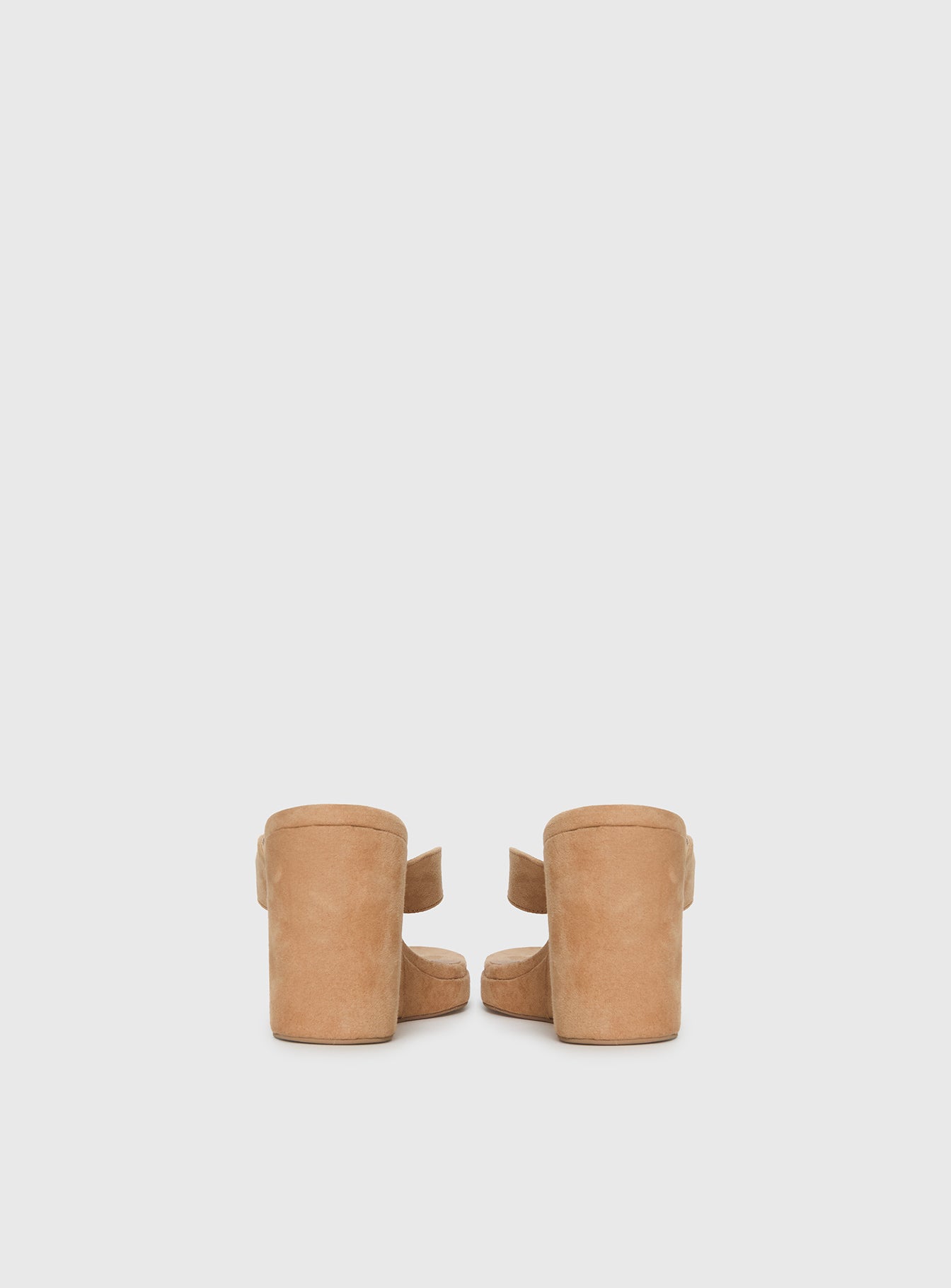 Kamiko Wedged Heels Tan Faux Suede