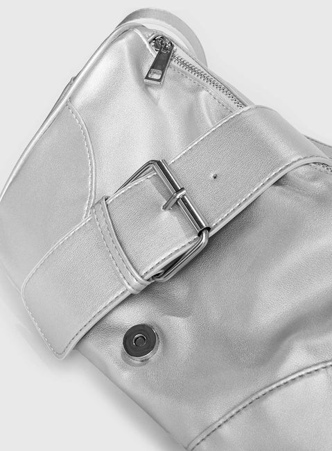 Right Here Shoulder Bag Silver