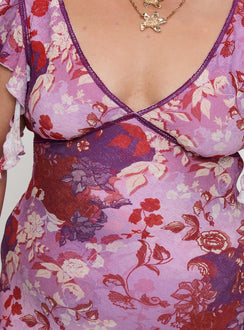 product Princess Polly Soleila Maxi Dress Purple Multi Curve Plunger 