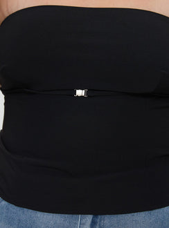 product Princess Polly Flounce Strapless Top Black Curve Sleeveless straight 