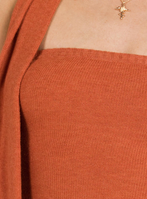 product Princess Polly Sleeveless Square Neck  Styles Two Piece Top Orange