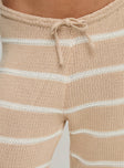 product Princess Polly Read Your Mind Knit Pant Cream Stripe High Waisted Pants 