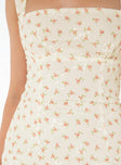 Princess Polly Square Neck  Posito Mini Dress White Floral