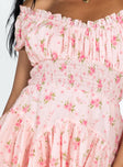 Princess Polly Square Neck  Anastasiya Mini Dress Pink