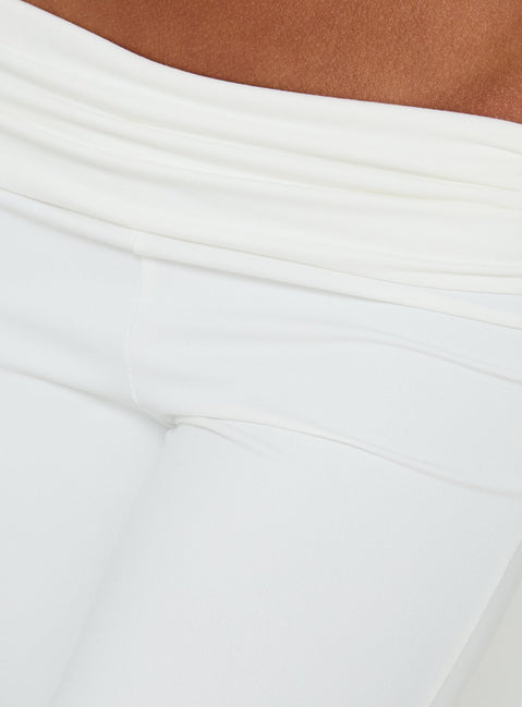 Bailor Channel Waistband Capri Trousers White