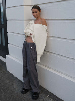 product Princess Polly High Waisted Pants  Snow Parachute Pants Slate