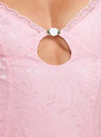 Princess Polly Sweetheart Neckline  Danforth Mini Dress Pink