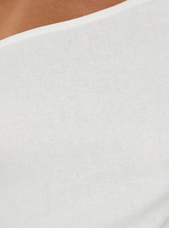 Seasons Change Relaxed Off Shoulder Top White