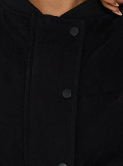 Steppjacke "Stick Season" Schwarz