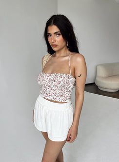 Beach House Shorts Off White Petite Princess Polly high-rise 