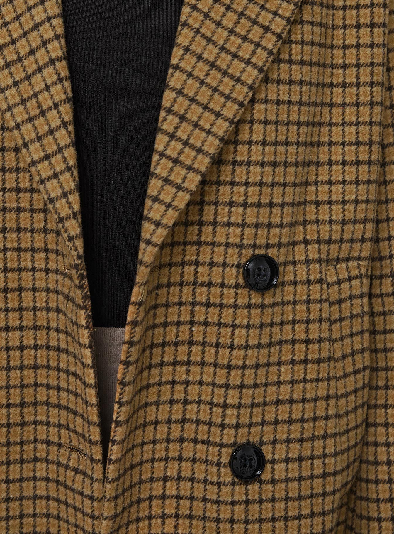 Longline Coat Lapel collar, double breasted design, twin hip pockets