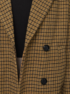 Longline Coat Lapel collar, double breasted design, twin hip pockets