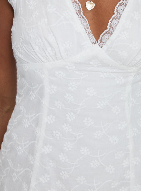 product Princess Polly Gimmie Mini Dress White V-Neck 