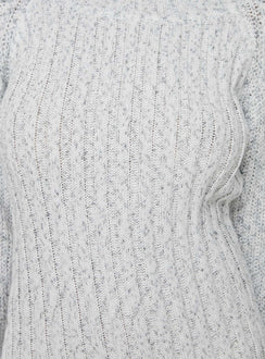 product Princess Polly Barrish Sweater Mini Dress Grey High Neck 