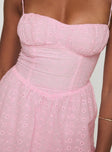 product Princess Polly Mckilah Mini Dress Pink Sweetheart Neckline 