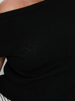 Ashfield Off Shoulder Top Black Curve