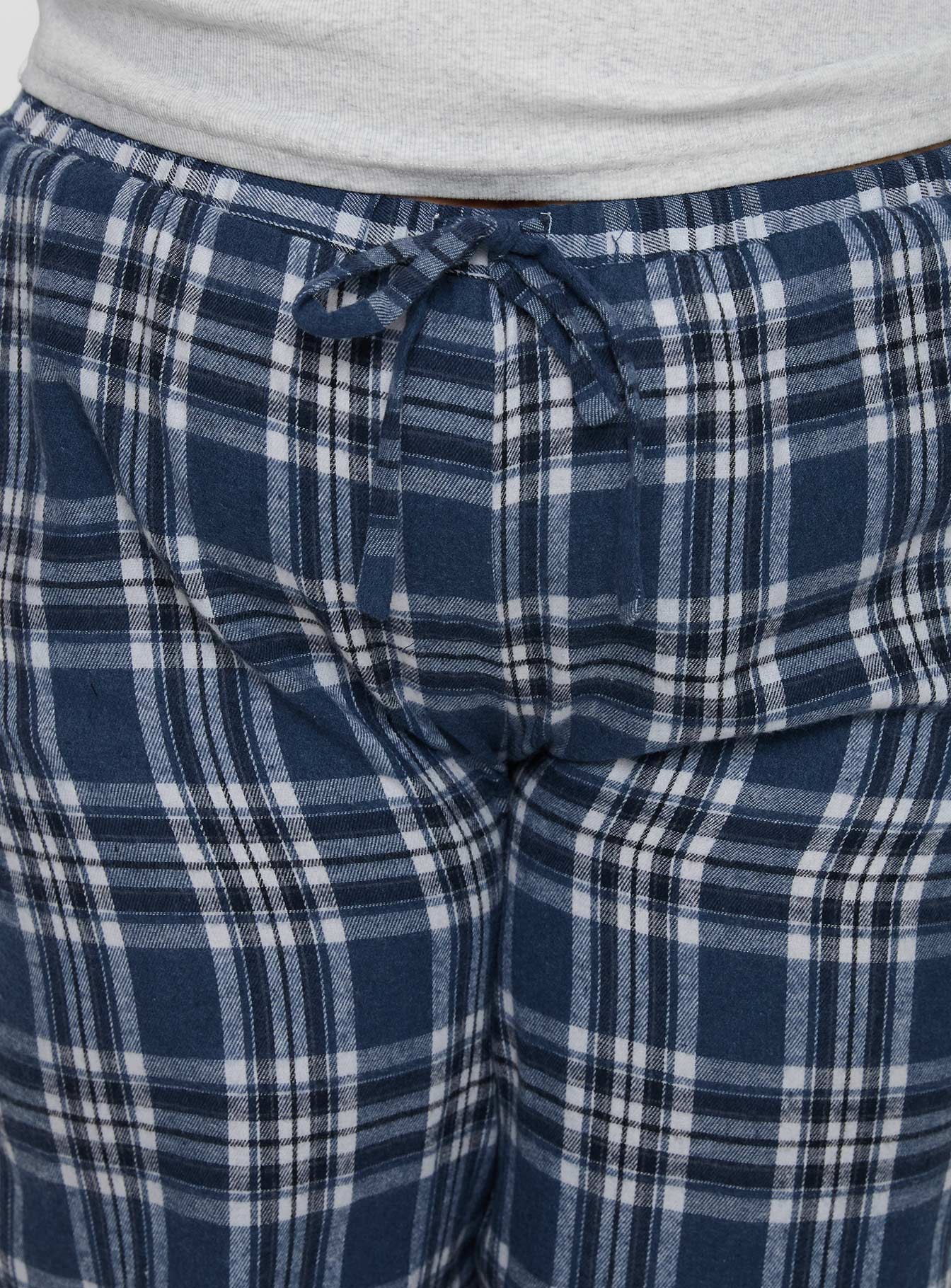In The Morning Sleep Pant Blue Check Curve
