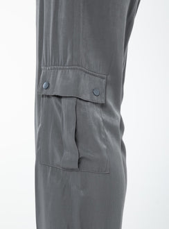 product Princess Polly High Waisted Pants  Lista Elastic Pocket Pants Steel